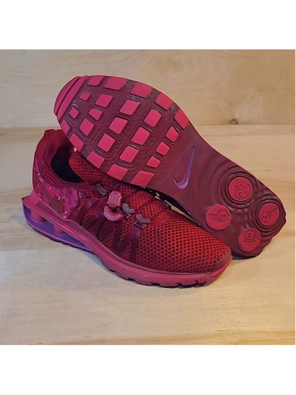 Nike Shox Gravity Red and Pink Floral Womens Size 8 Athletic Sneakers - Picture 10 of 11